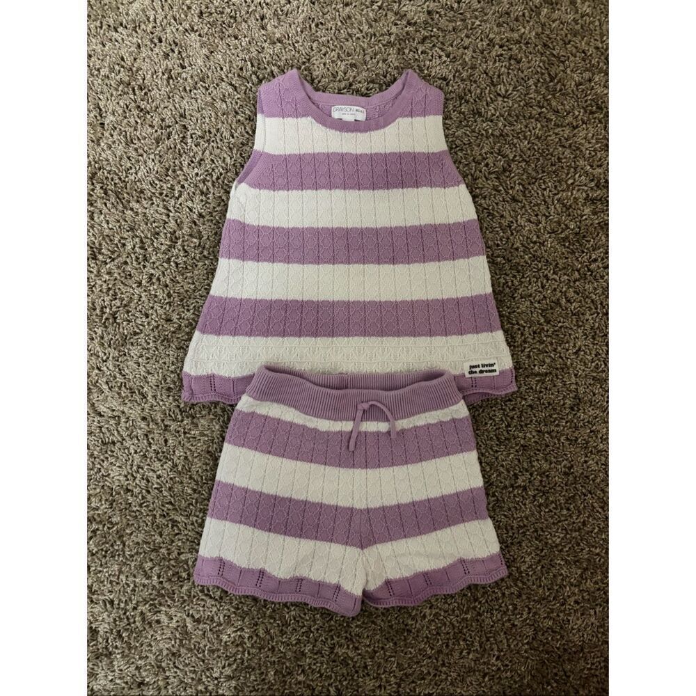 ❤️Grayson Mini Crochet Short Set Sz3T